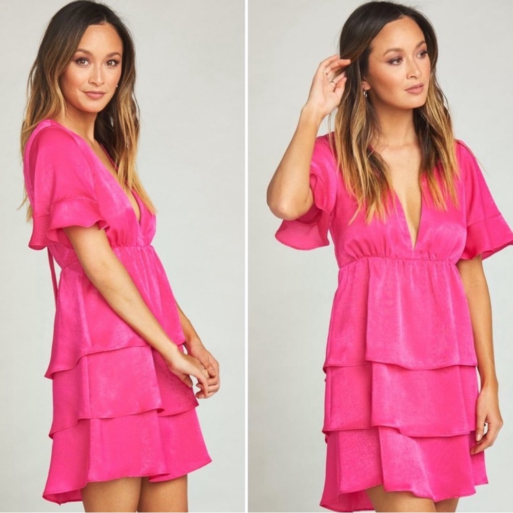 Show Me Your MuMu Pink Ruffle Dress